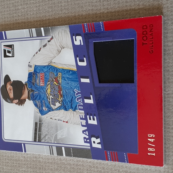 Todd Gilliland NASCAR Race Day Relic Only 49 Made 2021 - Picture 1 of 2